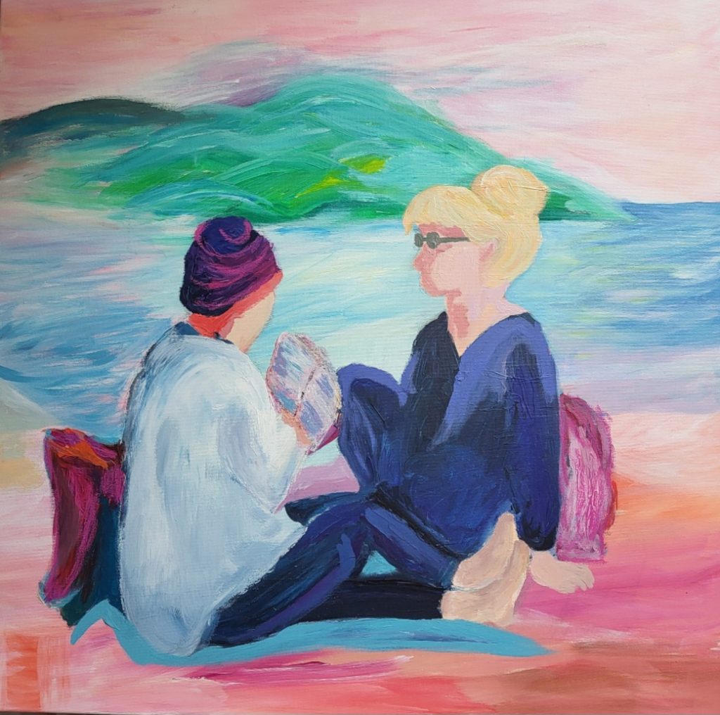 Bild Zwei Frauen am See Bild Zwei Frauen am See